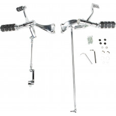 FORWARD CONTROL KIT XL 04-13 CHR W/RUBBER BAND PEGS
