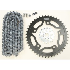 SPROCKET/CHAIN KIT STL/STL 16/44T SIL RX3 520-110L BLK