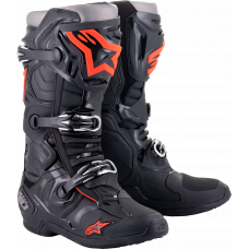 TECH 10 BOOTS BLACK/RED FLUO SZ 8