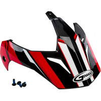 VISOR VERTICAL BLACK/RED W/SCREWS GM-11