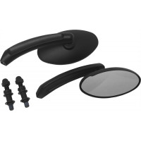 MIRRORS BLACK OVAL BLACK