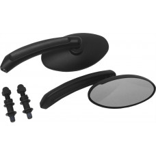 MIRRORS BLACK OVAL BLACK