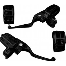HANDLEBAR CONTROL KIT BLK CABLE CLUTCH `08-16 FLH
