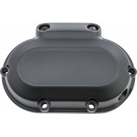 TRANS SIDE COVER FLAT BLACK 6 TWIN CAM 07-17 & DYNA 06