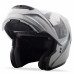 MD-04 MODULAR HELMET METALLIC SILVER 3X