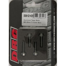 ALUMINUM TAPER BOLTS TITANIUM M6X20MM 4/PK