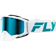 ZONE ELITE SNW GOGGLE WHT/TEAL W/ SKY BLUE/POLARIZED SMK LENS