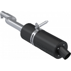 SINGLE SLIP-ON SYSTEM W/ SPORT MUFFLER BLK