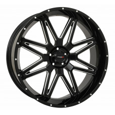 ST7 WHEEL 24X9 5+4 (0MM) 5/4.5 GLOSS BLACK MILLED