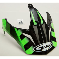 VISOR W/SCREWS TREKKA GM-11 BLACK/HI-VIS GREEN