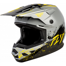 YOUTH KINETIC DRIP HELMET GREY/BLACK/YELLOW YL