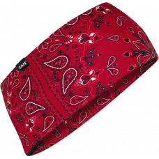 SPORTFLEX HEADBAND UPF50+ RED PAISLEY