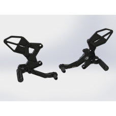 REAR SET COMPLETE BLK KAW