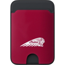 INDIAN CARD WALLET W/HEADDRESS RED W/LOGO INDIAN CARD WALLET W/HEADDRESS RED W/LOGO