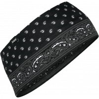 SPORTFLEX HEADBAND UPF50+ BLACK PAISLEY