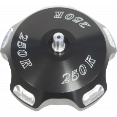 GAS CAP 250R  LOGO  BLK 88-89