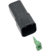 6-WIRE BLACK DEUTSCH RCPTCL & WDGLCK HD# 72106-94BK