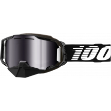 ARMEGA SNOWMOBILE GOGGLE BLK W/ SLVR FLASH MIRROR LENS