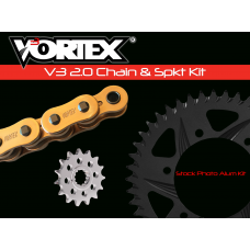SPROCKET/CHAIN KIT STL/ALU 15/47T BLK RX3 520-112L GLD