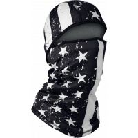 SPORTFLEX CNVTBL BALACAVA FLEECE BLACK & WHITE FLAG