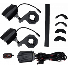 DUAL SWITCHBACK LED LIGHTS BLACK WIRELESS REMOTE PR