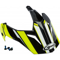 VISOR W/SCREWS VERTICAL GM-11 BLACK/HI-VIS YELLOW