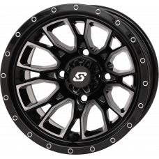 FUSION WHEEL  12X7 2+5 4/110 GLOSS BLK/MACHINED