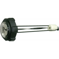 CAP W/GAUGE POL 9-1/2