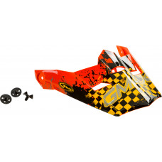 VISOR W/SCREWS ANIM8 MX-46Y ANIM8 ORANGE/YEL/SILVER YS-YL