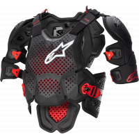 A-10 V2 FULL CHEST PROTECTOR ANTHRACITE/BLACK/RED MD/LG