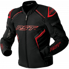 S1 D3O TEXTILE JACKET BLACK/GREY/RED 2X