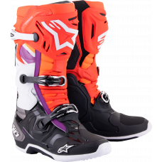 TECH 10 BOOTS BLK/FLO RED/FLO ORG/WHT SZ 14