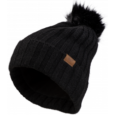 FLY WOMEN'S SNOW POM BEANIE BLACK