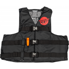 NYLON FLOTATION VEST BLACK/RED 2X