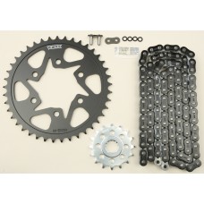 SPROCKET/CHAIN KIT STL/STL 16/41T SIL RX3 520-114L BLK