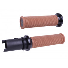 LOCK-ON RUFFIAN GRIPS GUM RUBBER/BLACK CVO `23-24