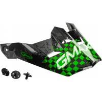 VISOR W/SCREWS ANIM8 MX-46Y ANIM8 DARK SILVER/GREEN YS-YL
