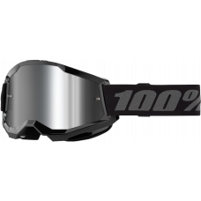 STRATA 2 JUNIOR GOGGLE BLACK MIRROR SILVER LENS