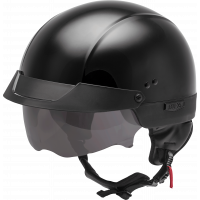 HH-75 HALF HELMET BLACK 2X