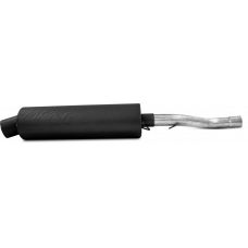 SINGLE SLIP-ON SYSTEM W/ UTILITY MUFFLER BLK KAW