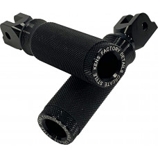 NL RIDER FOOT PEGS BLACK M8 SOFTAIL