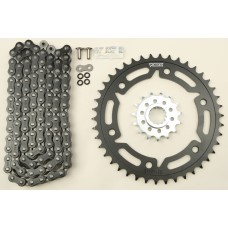 SPROCKET/CHAIN KIT STL/ALU 15/45T BLK RX3 520-112L BLK