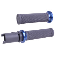 LOCK-ON RUFFIAN GRIPS GRAPHITE/BLUE CVO `23-24