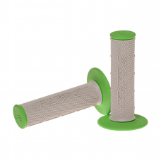 DUAL COMPOUND GRIPS GREEN WITH GREY CENTER DUAL COMPOUND GRIPS GREEN WITH GREY CENTER