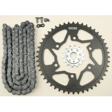 SPROCKET/CHAIN KIT STL/STL 14/48T SIL SX3 520-108L BLK