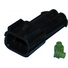 DELPHI-PACKARD WEATHERPACK 2-WIRE MALE CONNECTOR