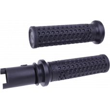 VAN'S LOCK-ON GRIPS BLACK/ MATTE BLACK CVO `23-24