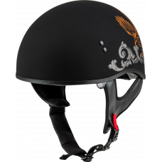 HH-65 CORVUS HELMET MATTE BLACK/SILVER/ORANGE 2X
