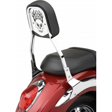 BACKREST INSERT SKULL CHROME FITS STD