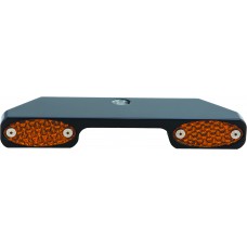 TURN SIGNAL BAR W/AMBER LED NARROW GLIDE BLK